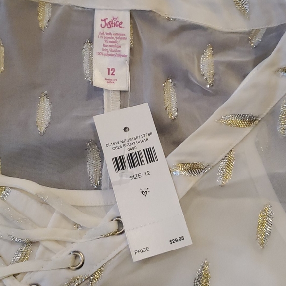 Lace Up Swingy Peasant Top - Picture 3 of 3